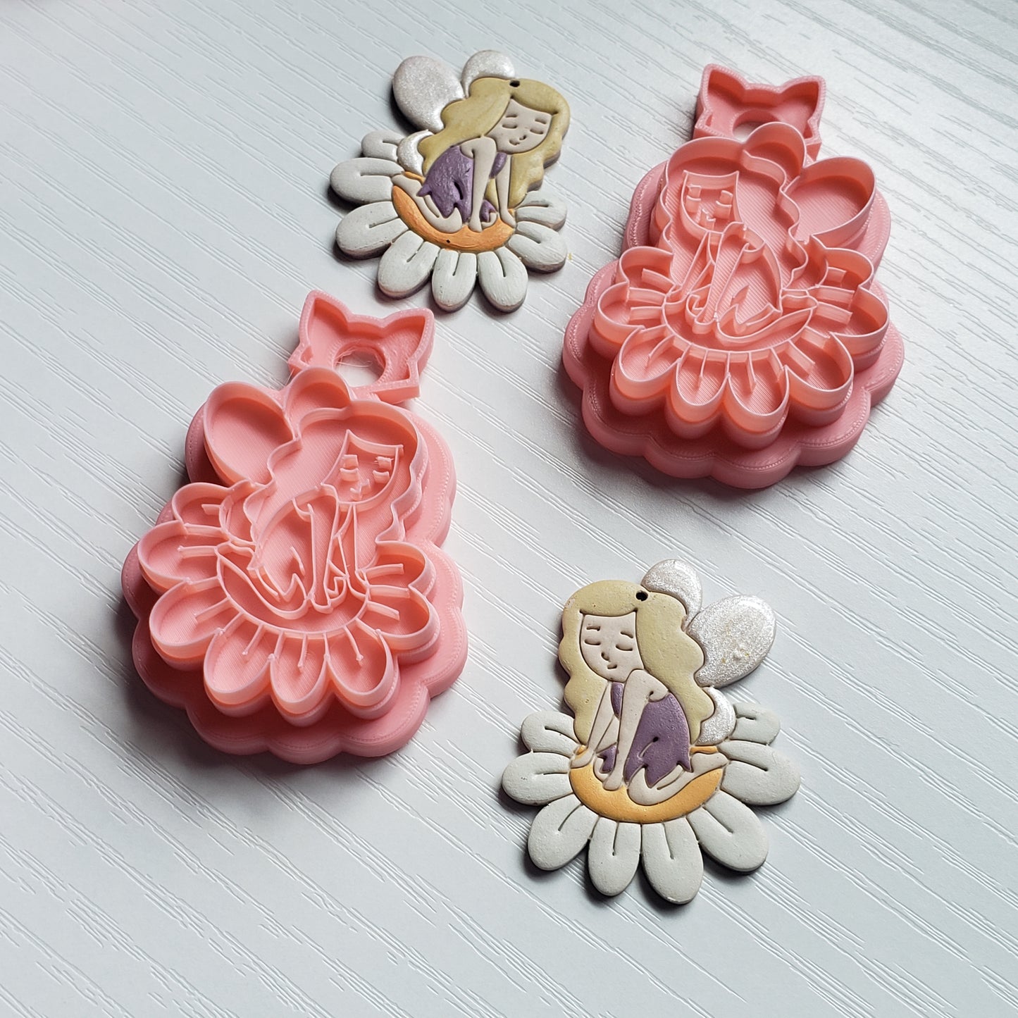 Fairy on a Flower Clay Cutter - STL AND 3MF Digital File Download **Commercial License Included**