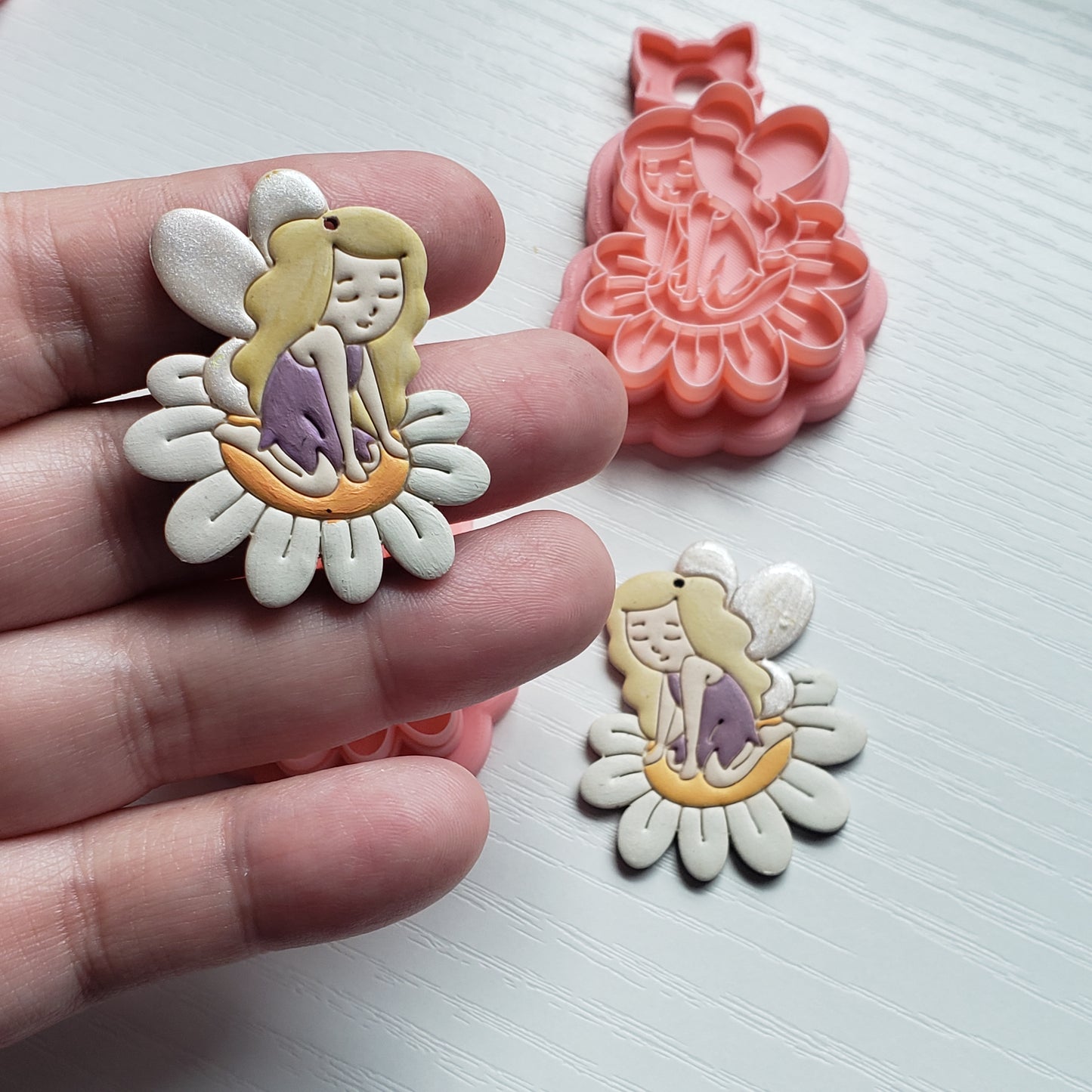 Fairy on a Flower Clay Cutter - STL AND 3MF Digital File Download **Commercial License Included**