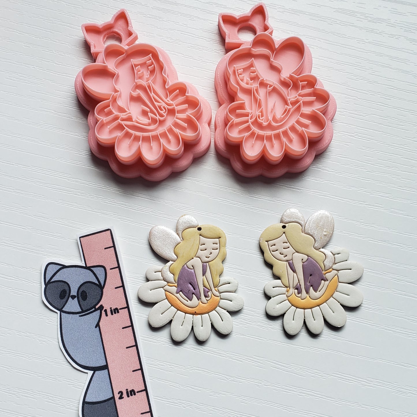 Fairy on a Flower Clay Cutter - STL AND 3MF Digital File Download **Commercial License Included**