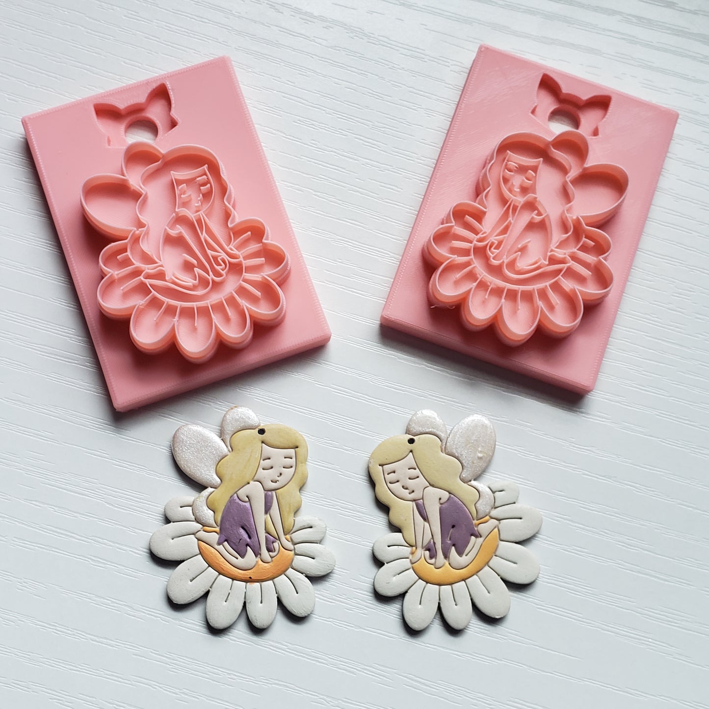 Fairy on a Flower Clay Cutter - STL AND 3MF Digital File Download **Commercial License Included**