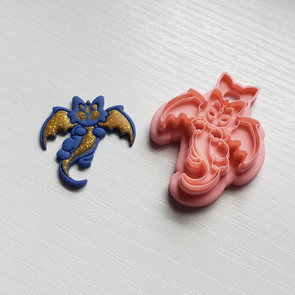 Front Facing Flying Dragon Clay Cutter - STL AND 3MF Digital File Download  **Commercial License Included**