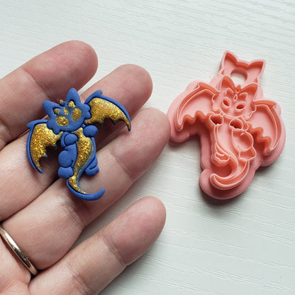 Front Facing Flying Dragon Clay Cutter - STL AND 3MF Digital File Download  **Commercial License Included**