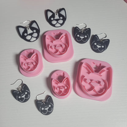 Boston Terrier Face Clay Cutter - STL AND 3MF Digital File Download **Commercial License Included**