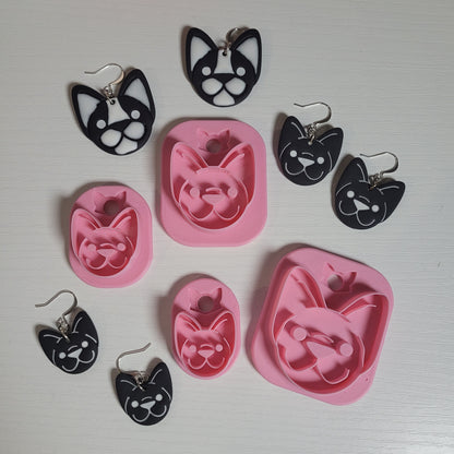 Boston Terrier Face Clay Cutter - STL AND 3MF Digital File Download **Commercial License Included**