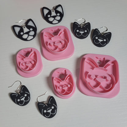 Boston Terrier Face Clay Cutter - STL AND 3MF Digital File Download **Commercial License Included**