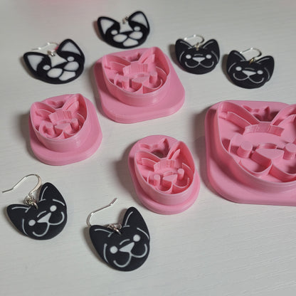 Boston Terrier Face Clay Cutter - STL AND 3MF Digital File Download **Commercial License Included**