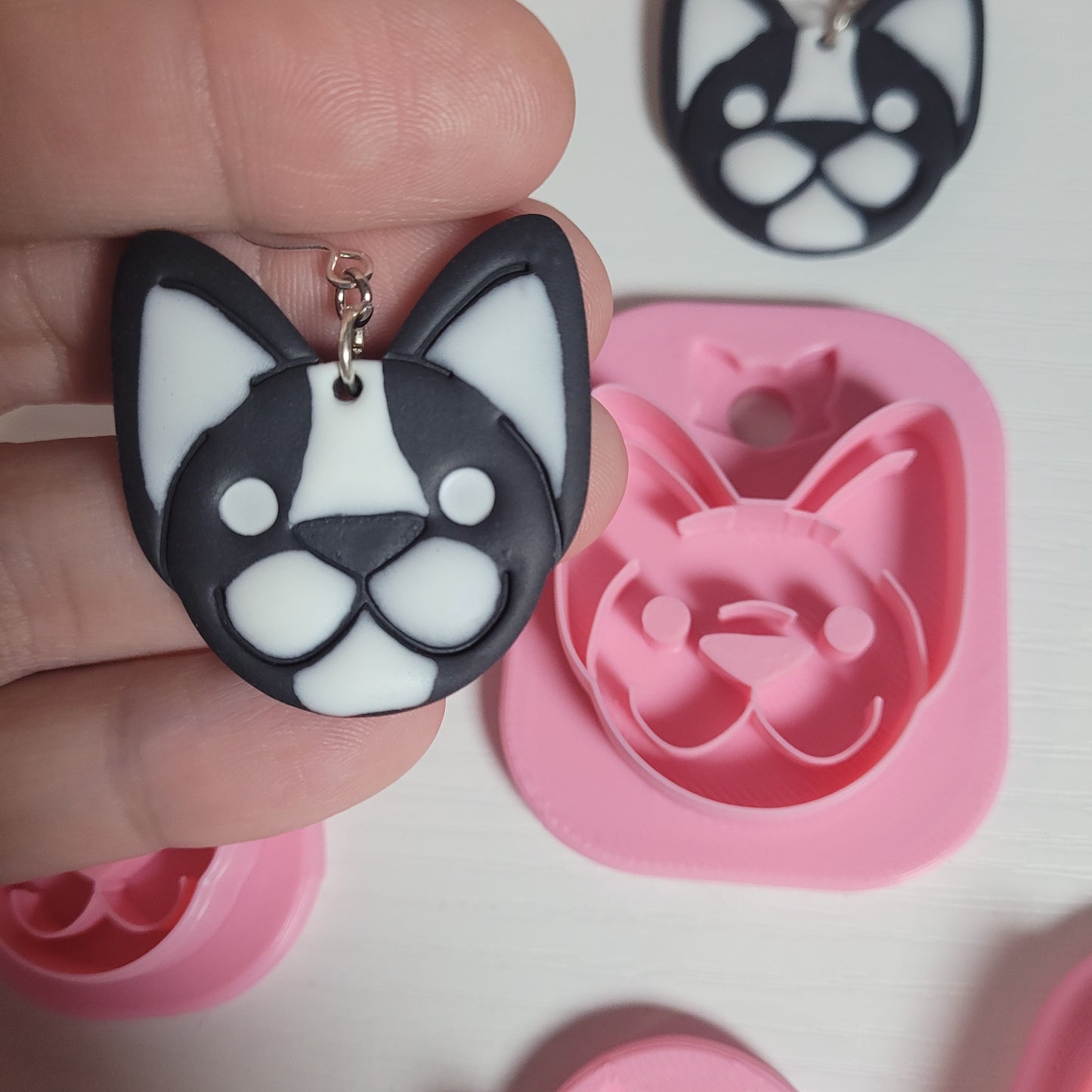 Boston Terrier Face Clay Cutter - STL AND 3MF Digital File Download **Commercial License Included**