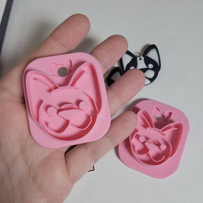 Boston Terrier Face Clay Cutter - STL AND 3MF Digital File Download **Commercial License Included**