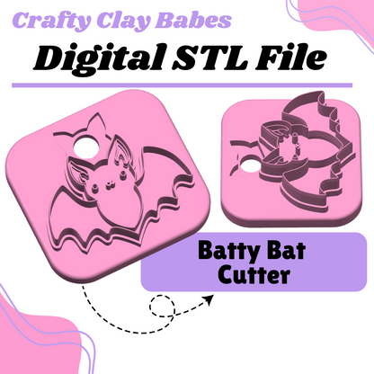 Batty Bat Clay Cutter - STL AND 3MF Digital File Download  **Commercial License Included**
