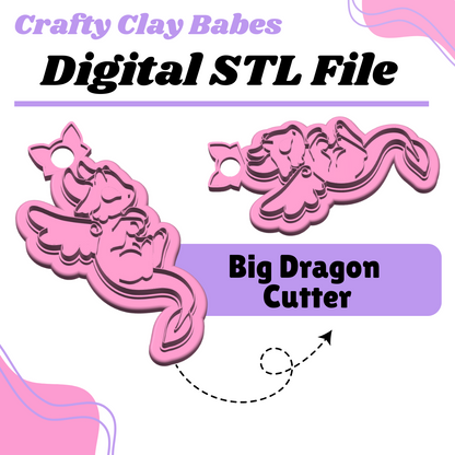 Big Dragon Clay Cutter - STL AND 3MF Digital File Download  **Commercial License Included**
