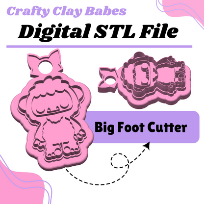 Big Foot Clay Cutter - STL AND 3MF Digital File Download **Commercial License Included**