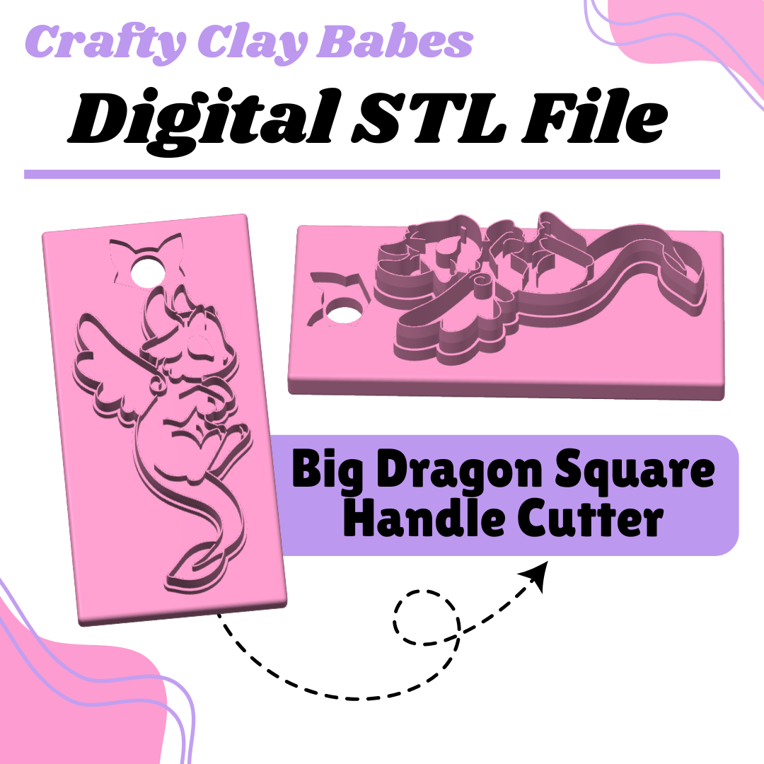 Big Dragon Clay Cutter - STL AND 3MF Digital File Download  **Commercial License Included**