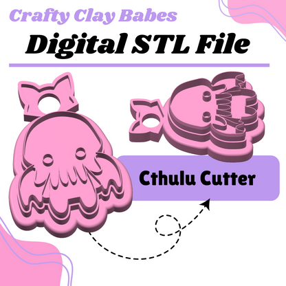Cthulu Clay Cutter - STL AND 3MF Digital File Download **Commercial License Included**