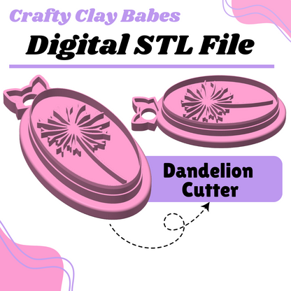 Dandelion Clay Cutter - STL AND 3MF Digital File Download  **Commercial License Included**