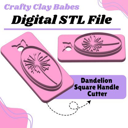 Dandelion Clay Cutter - STL AND 3MF Digital File Download  **Commercial License Included**