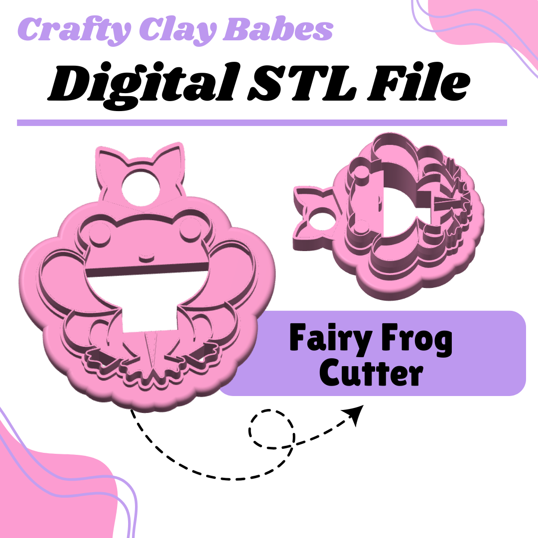 Fairy Frog Clay Cutter - STL AND 3MF Digital File Download **Commercial License Included**