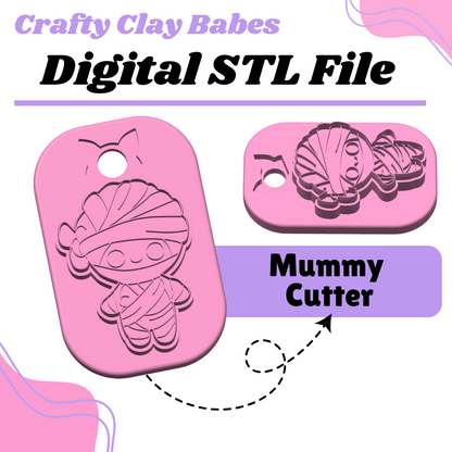 Mummy Clay Cutter - STL AND 3MF Digital File Download  **Commercial License Included**