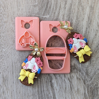 Bunny Butts and Pots Clay Cutter - STL AND 3MF Digital File Download **Commercial License Included**