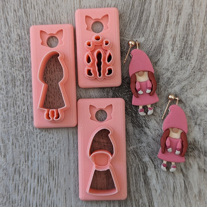 Girl Gnome Set Clay Cutter - STL AND 3MF Digital File Download **Commercial License Included**
