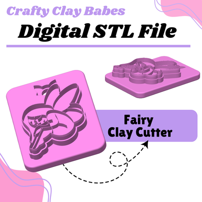 Fairy Clay Cutter - STL AND 3MF Digital File Download **Commercial License Included**