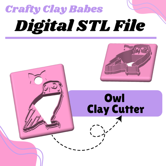 Owl Clay Cutter - STL AND 3MF Digital File Download **Commercial License Included**