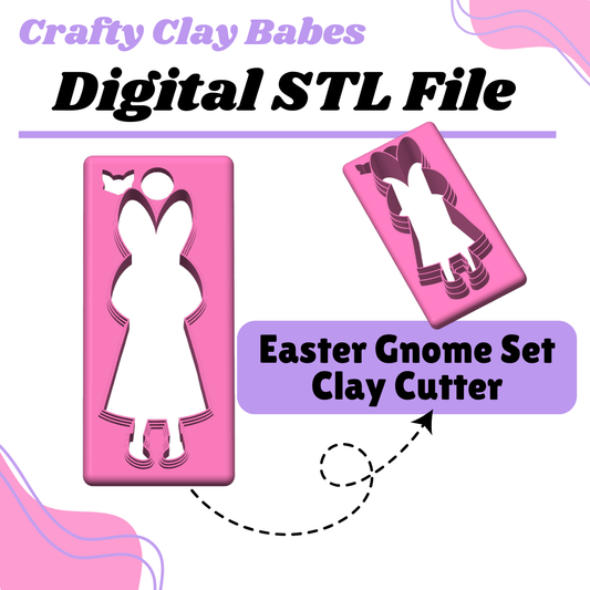Easter Gnome Set Clay Cutter - STL AND 3MF Digital File Download **Commercial License Included**