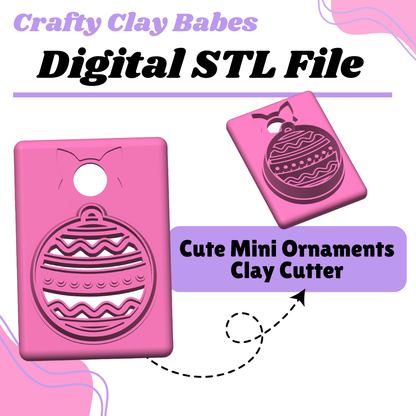 Cute Mini Ornaments Clay Cutter - STL AND 3MF Digital File Download **Commercial License Included**