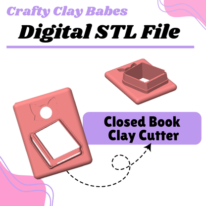 Closed Book Clay Cutter - STL AND 3MF Digital File Download **Commercial License Included**