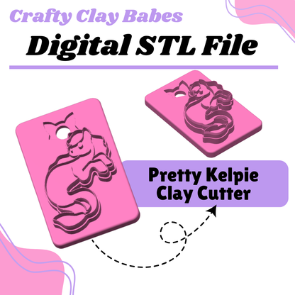 Pretty Kelpie Clay Cutter - STL AND 3MF Digital File Download **Commercial License Included**