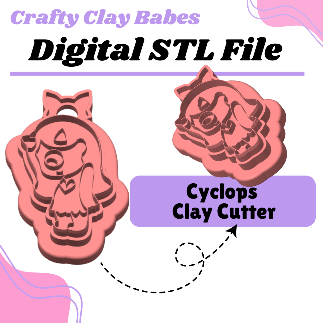 Cyclops Clay Cutter - STL AND 3MF Digital File Download **Commercial License Included**