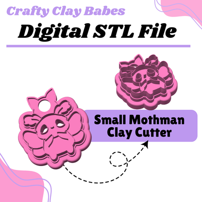 Small Mothman Clay Cutter - STL AND 3MF Digital File Download **Commercial License Included**
