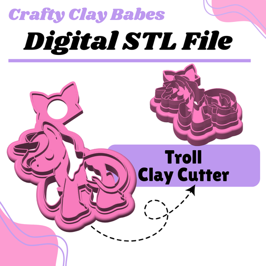 Unicorn Clay Cutter - STL AND 3MF Digital File Download **Commercial License Included**
