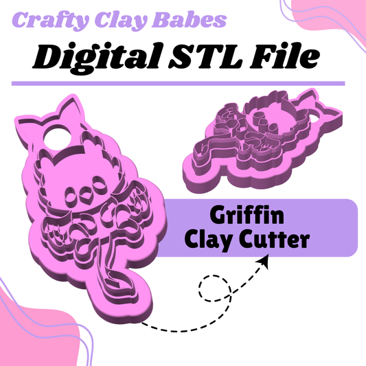 Griffin Clay Cutter - STL AND 3MF Digital File Download **Commercial License Included**