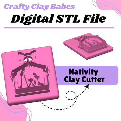 Nativity Clay Cutter - STL AND 3MF Digital File Download **Commercial License Included**