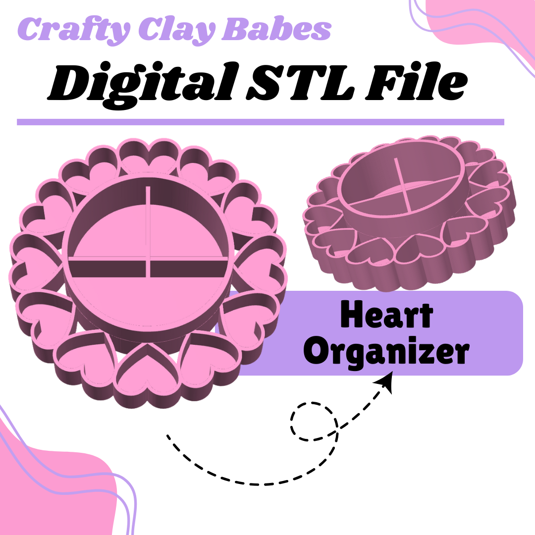 Heart Organizer- STL AND 3MF Digital File Download **Commercial License Included**