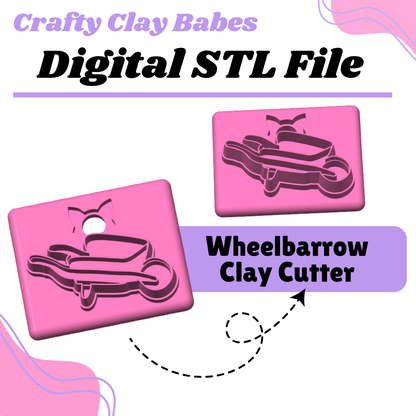 Wheelbarrow Clay Cutter - STL AND 3MF Digital File Download **Commercial License Included**