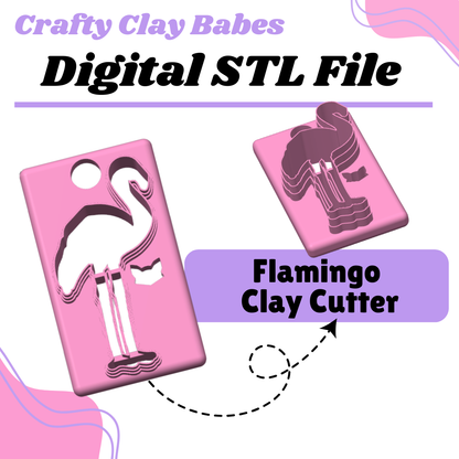 Flamingo Clay Cutter - STL AND 3MF Digital File Download **Commercial License Included**