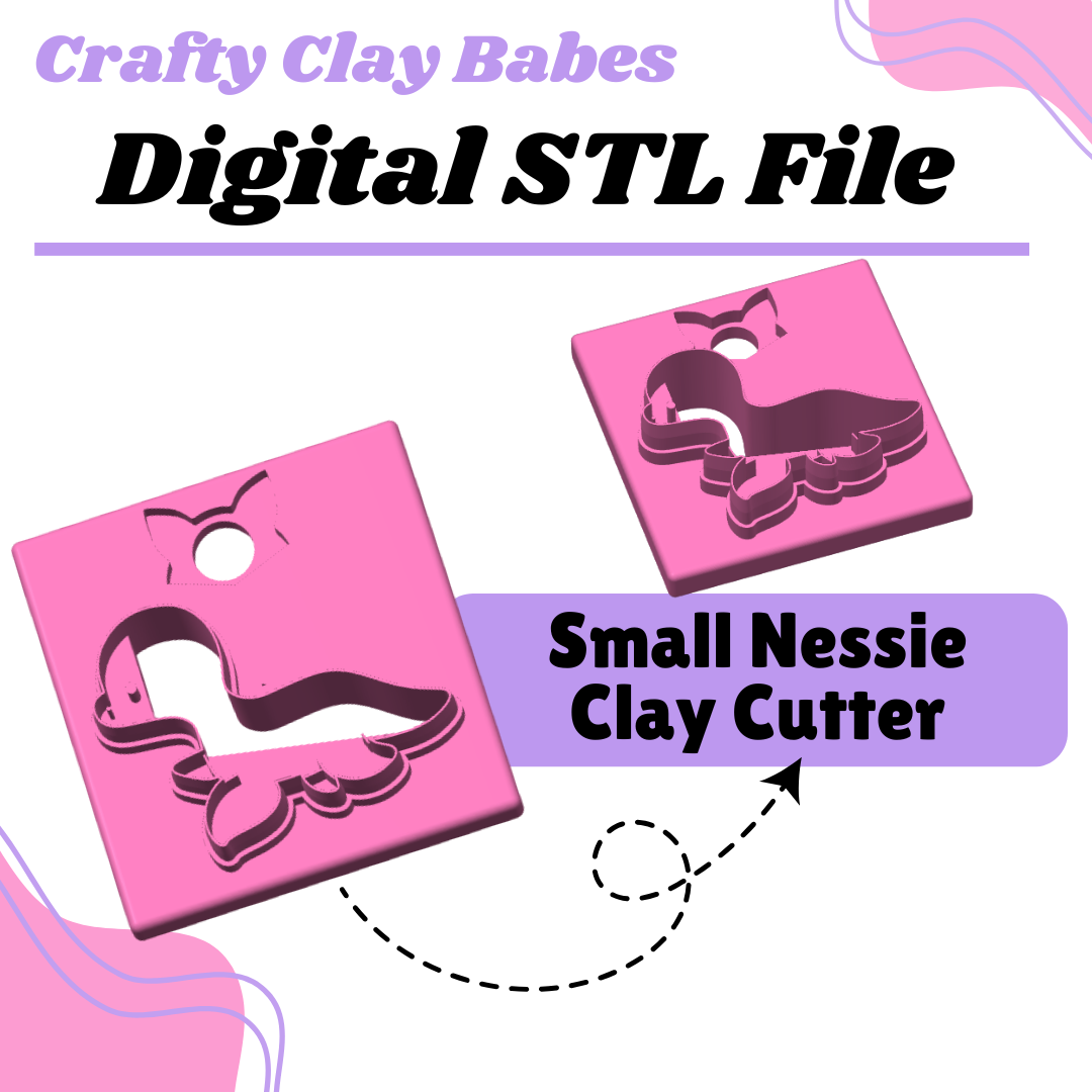 Small Nessie Clay Cutter - STL AND 3MF Digital File Download **Commercial License Included**