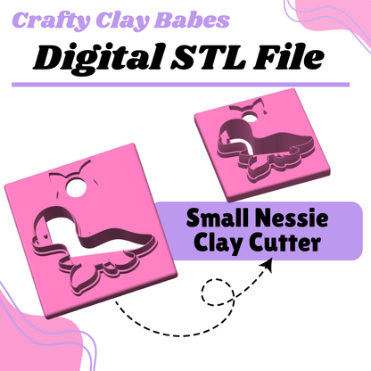 Small Nessie Clay Cutter - STL AND 3MF Digital File Download **Commercial License Included**