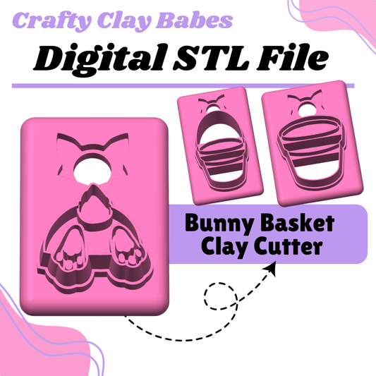 Bunny Butts and Pots Clay Cutter - STL AND 3MF Digital File Download **Commercial License Included**