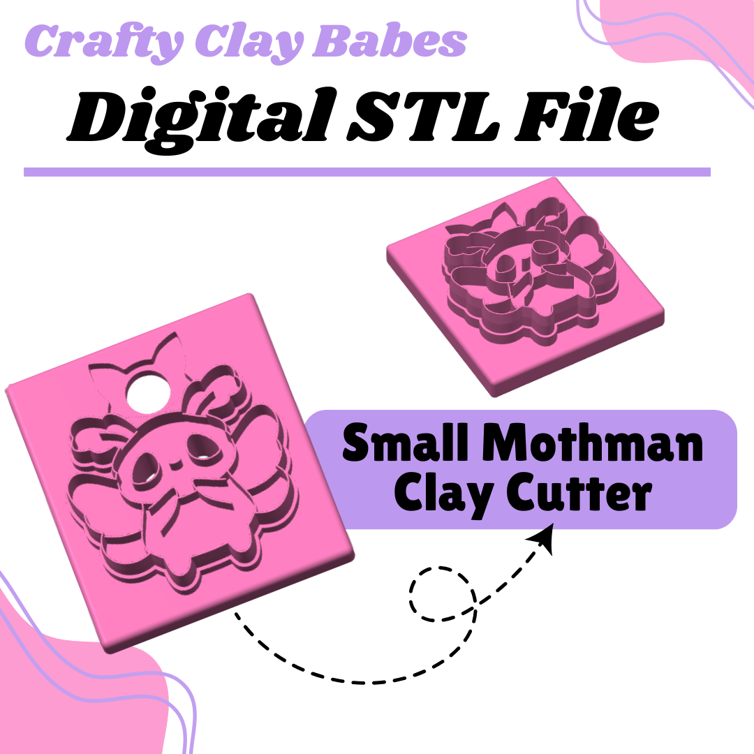 Small Mothman Clay Cutter - STL AND 3MF Digital File Download **Commercial License Included**