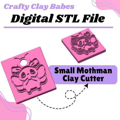 Small Mothman Clay Cutter - STL AND 3MF Digital File Download **Commercial License Included**