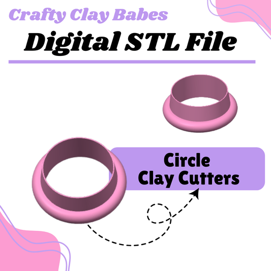 Circle Clay Cutter - STL AND 3MF Digital File Download **Commercial License Included**