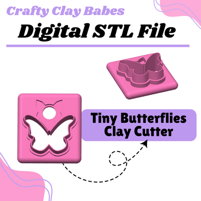 Tiny Butterflies Clay Cutter - STL AND 3MF Digital File Download **Commercial License Included**