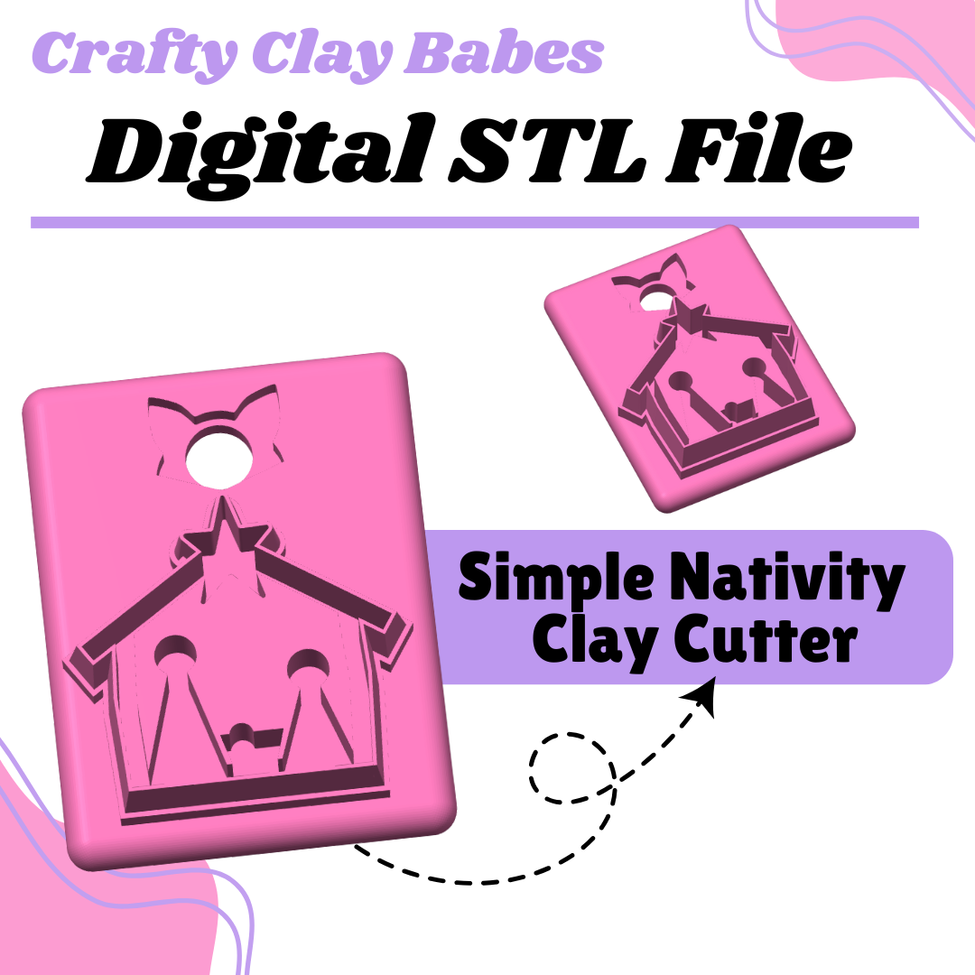 Simple Nativity Clay Cutter - STL AND 3MF Digital File Download **Commercial License Included**