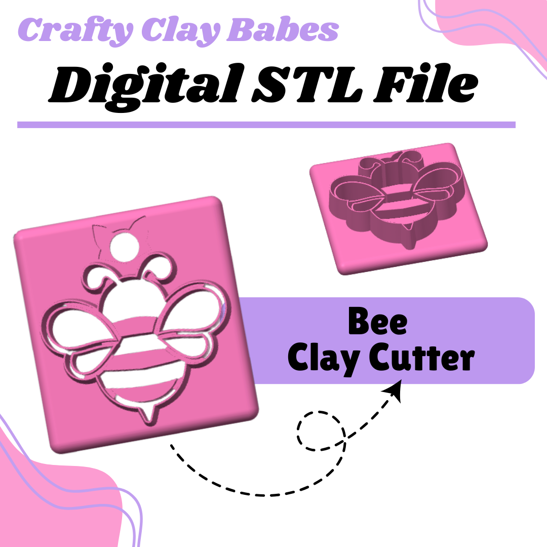 Bee Clay Cutter - STL AND 3MF Digital File Download **Commercial License Included**