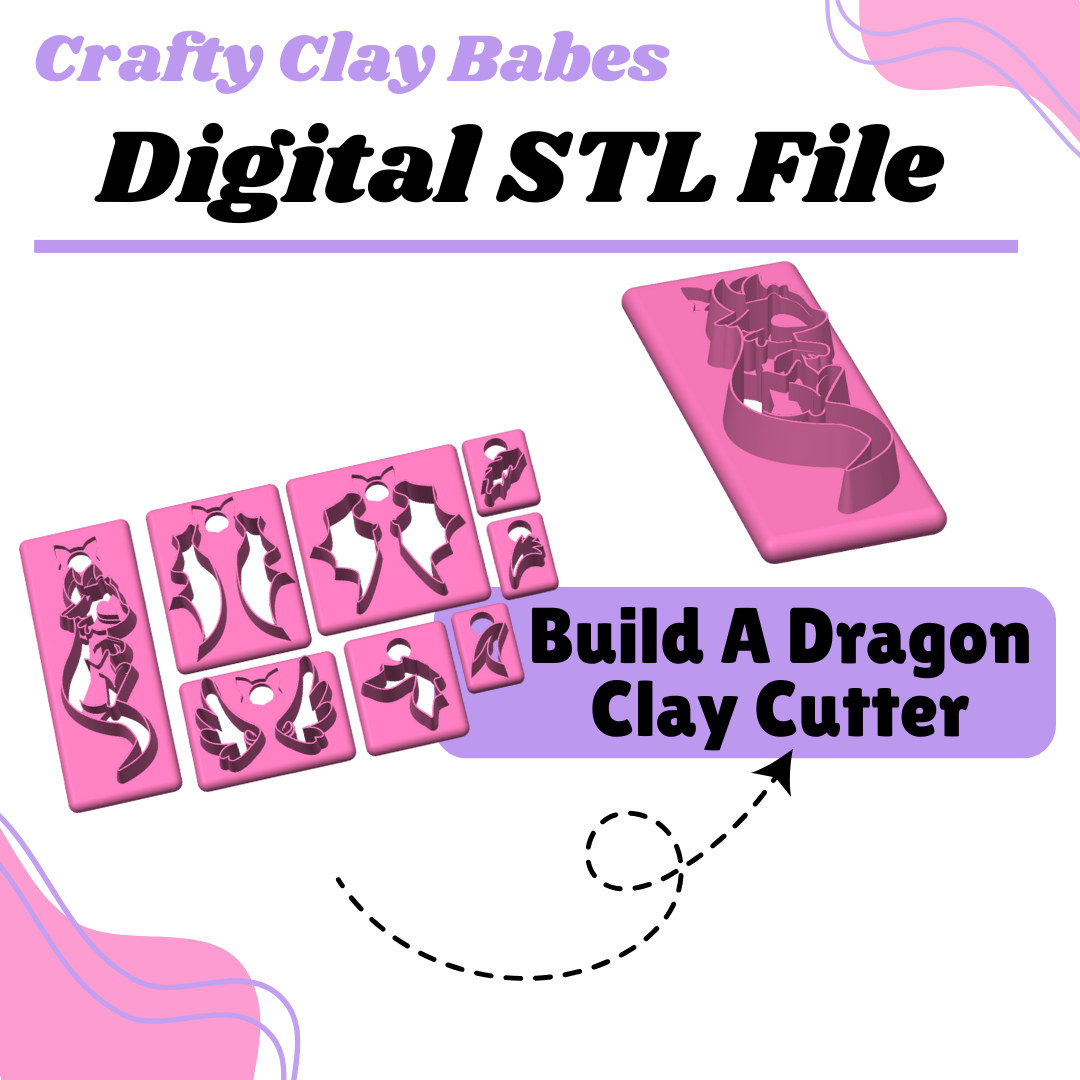 Build A Dragon Clay Cutter - STL AND 3MF Digital File Download **Commercial License Included**