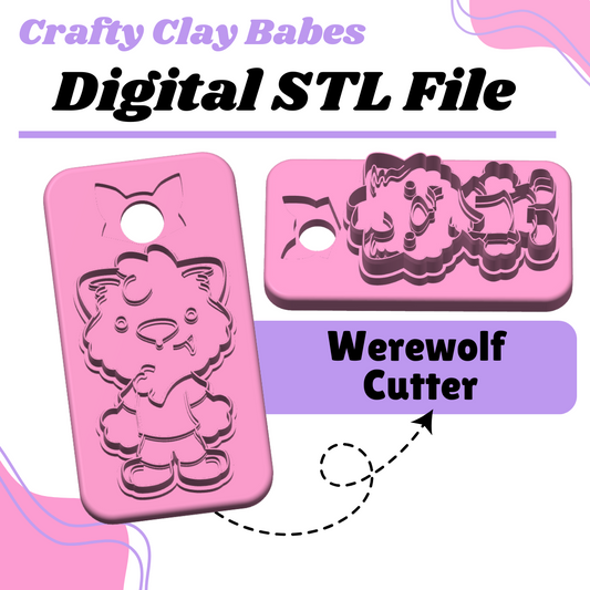 Werewolf Clay Cutter - STL AND 3MF Digital File Download  **Commercial License Included**