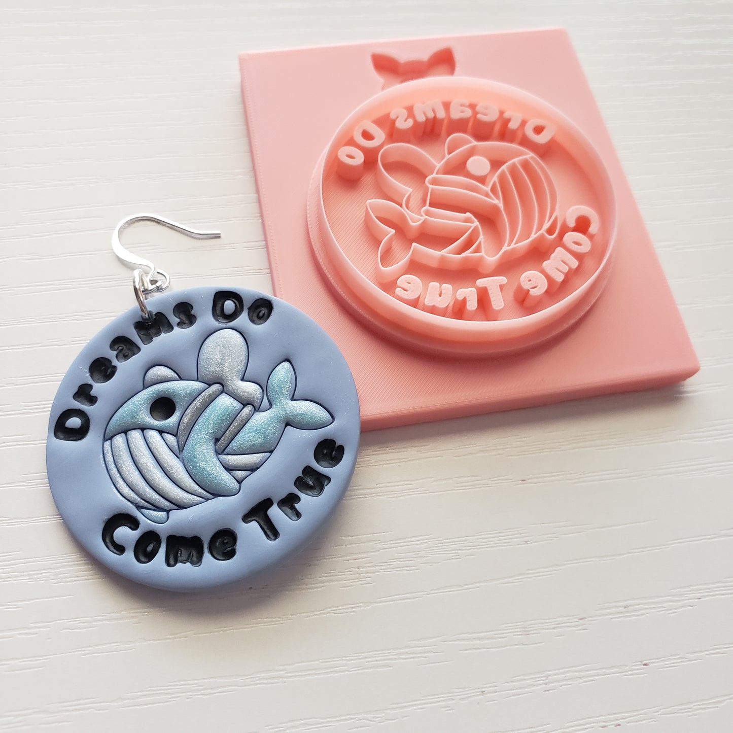 Wannabe Sky Whale With Words Clay Cutter - STL AND 3MF Digital File Download **Commercial License Included**