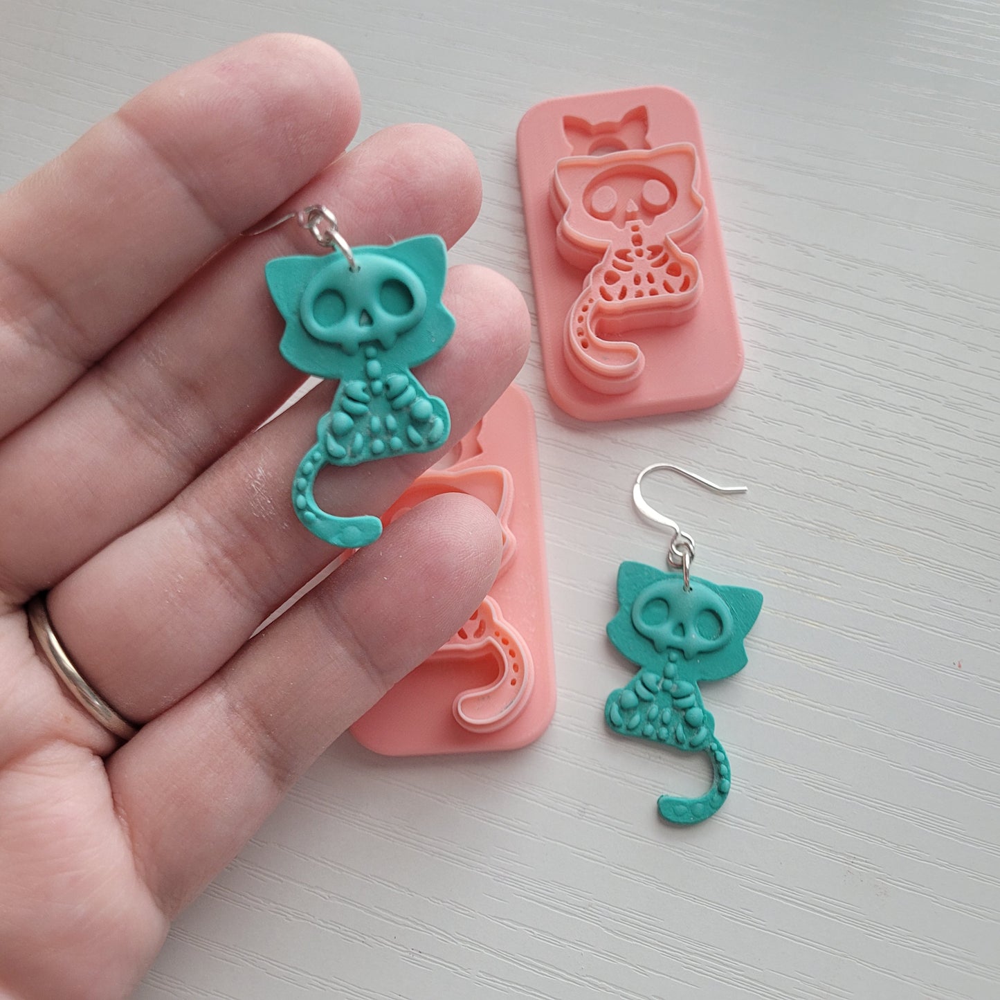 Skeleton Kitty Clay Cutter - STL AND 3MF Digital File Download  **Commercial License Included**